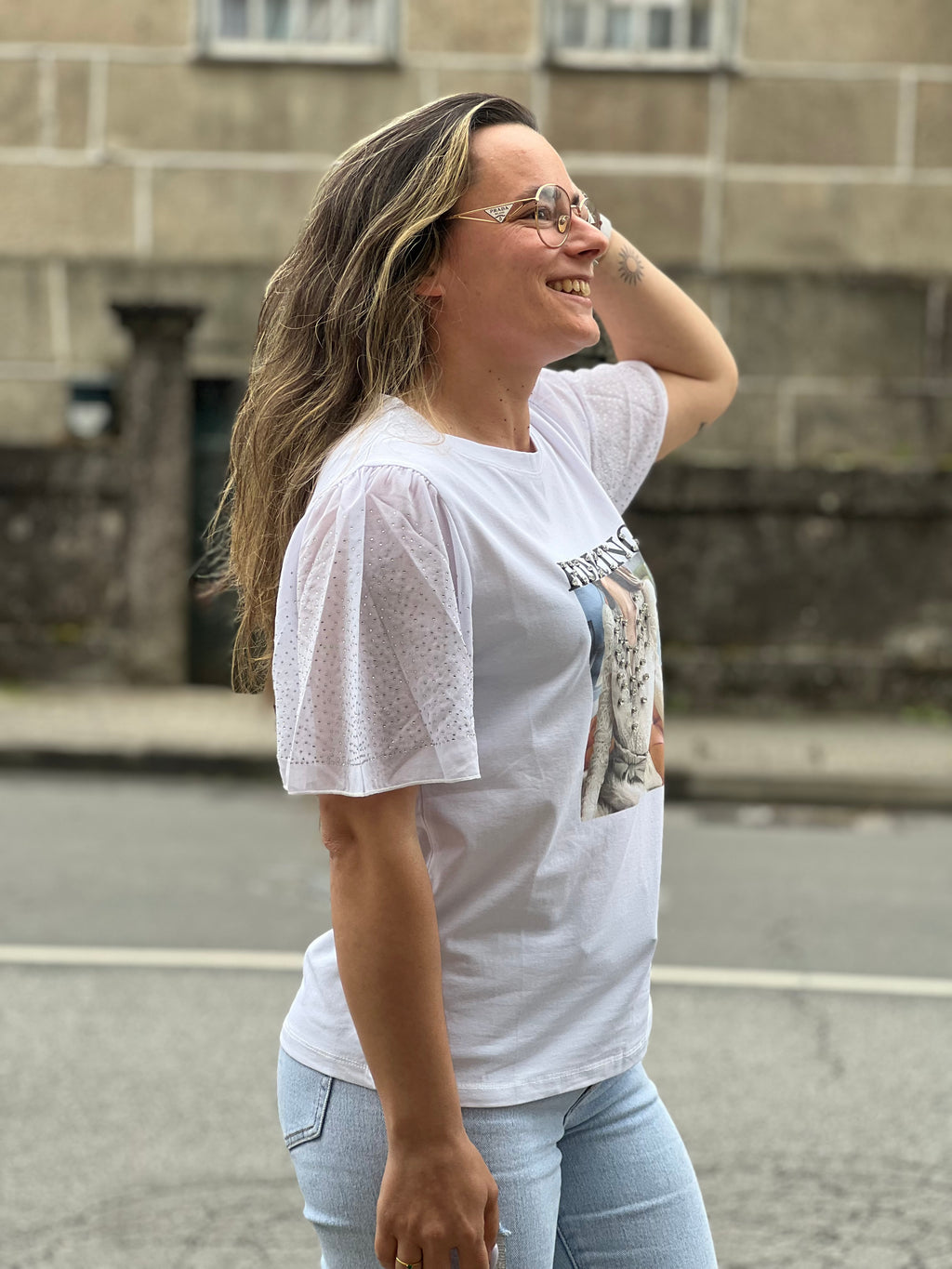 T-shirt brilho