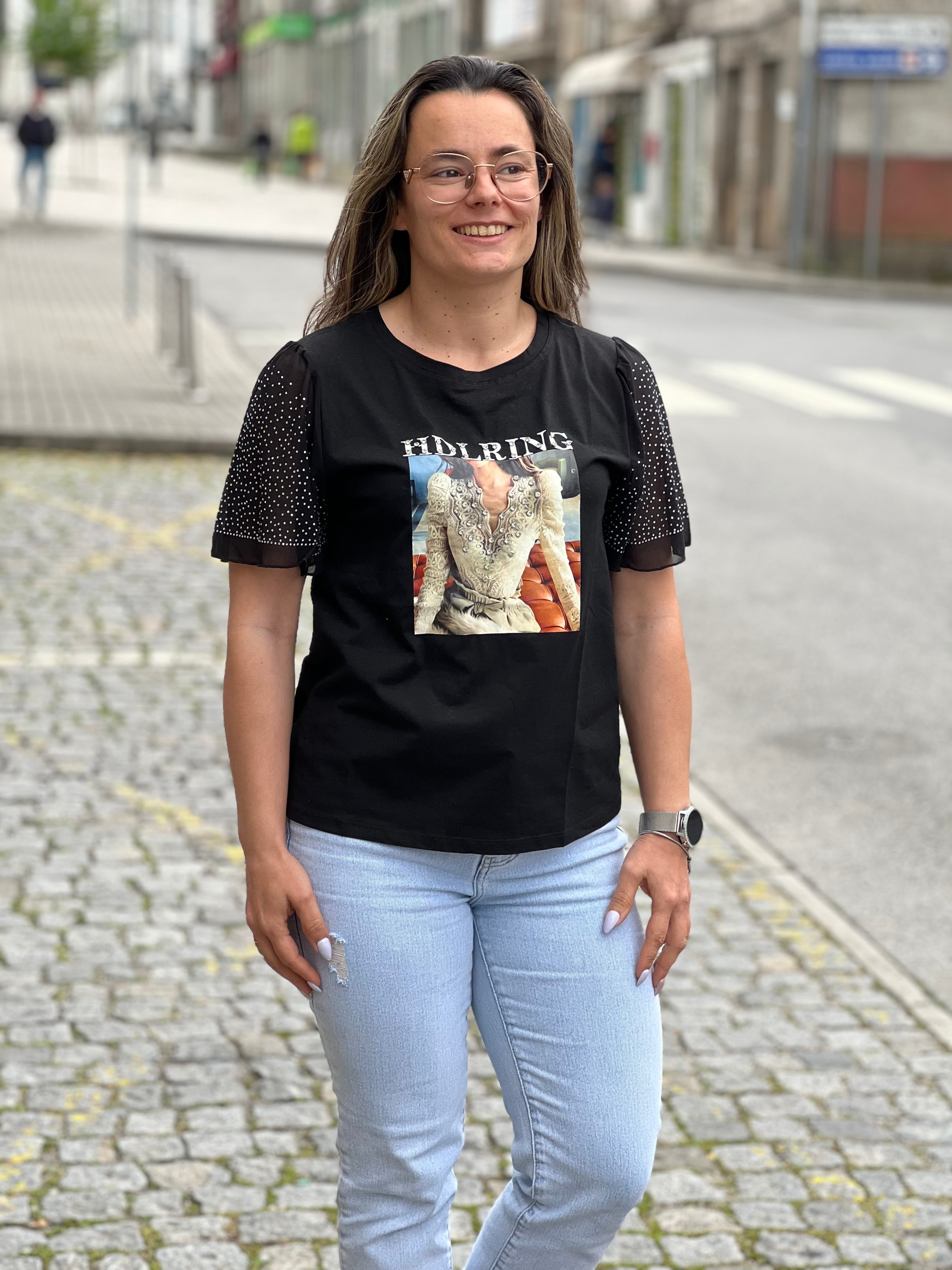 T-shirt brilho